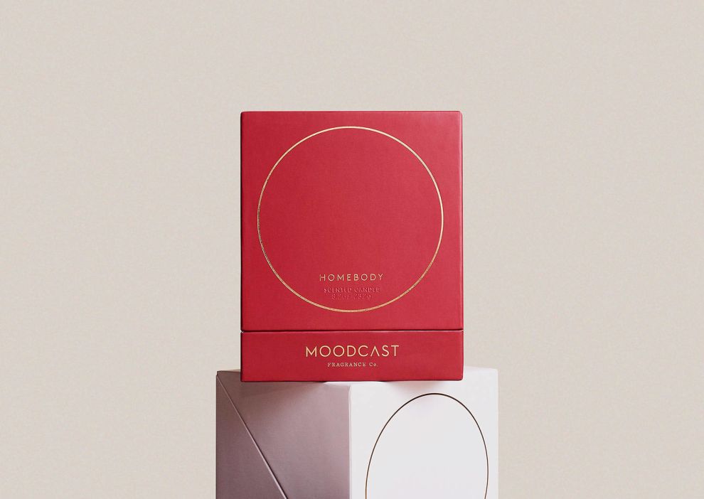 Moodcast Candle Glass Packaging Design