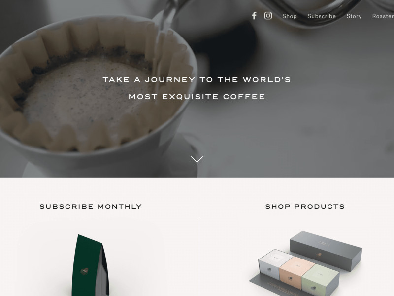 Port of Mokha E-Commerce Website Homepage