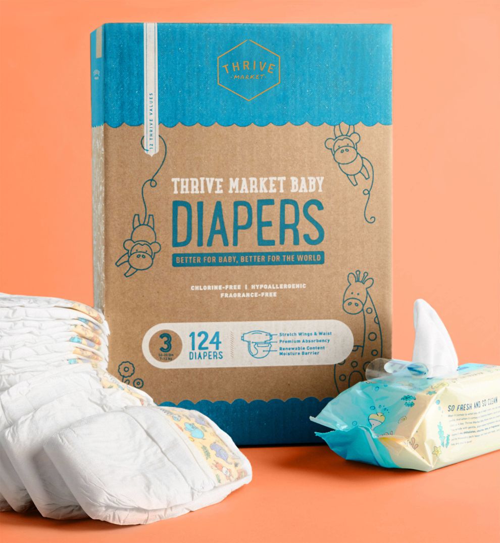 Thrive Market Diaper Packaging Design