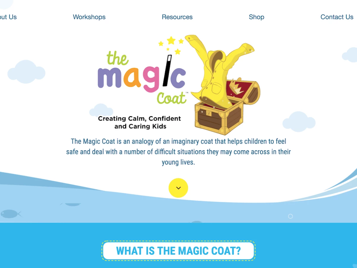 The Magic Coat Homepage Website Design
