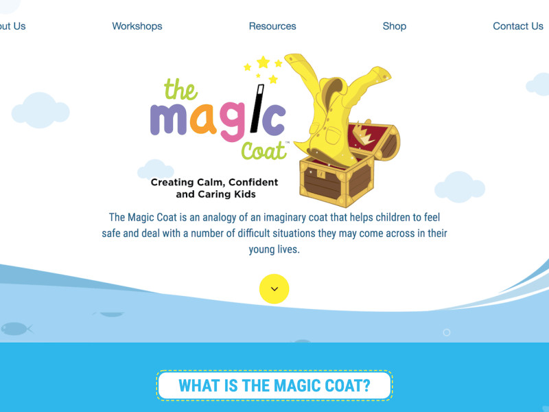 The Magic Coat Homepage Website Design