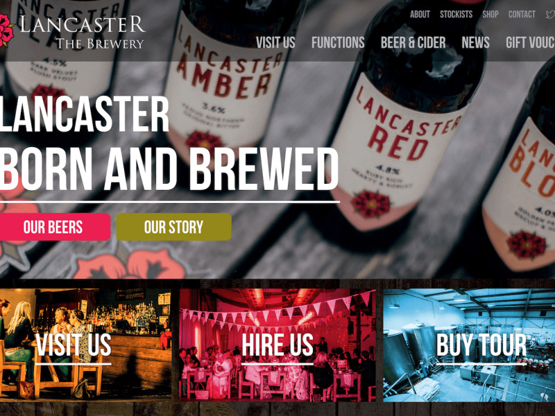 Lancaster Brewery Homepage Website Design