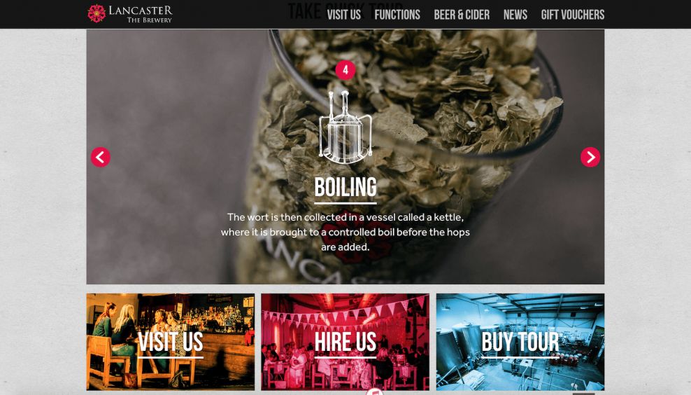 Lancaster Brewery About Website Design