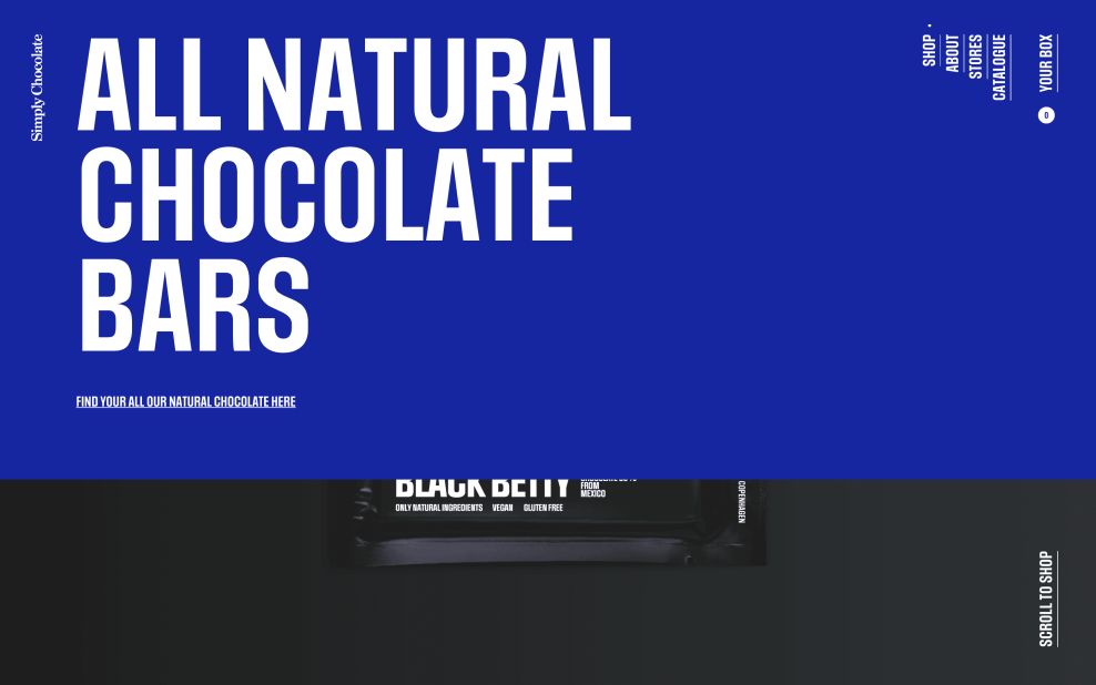 Simply Chocolate Home Page Website Design