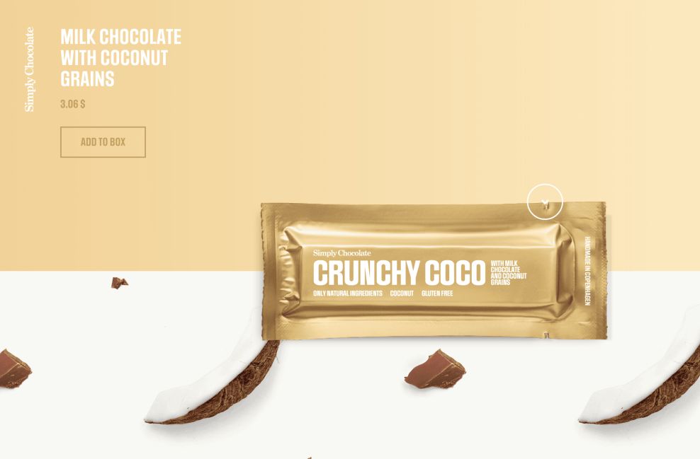 Simply Chocolate Product Page Crunchy Coco Website Design