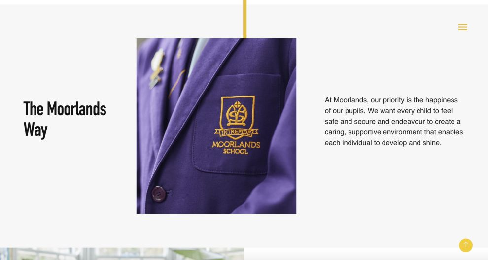 Moorlands About Page Website Design