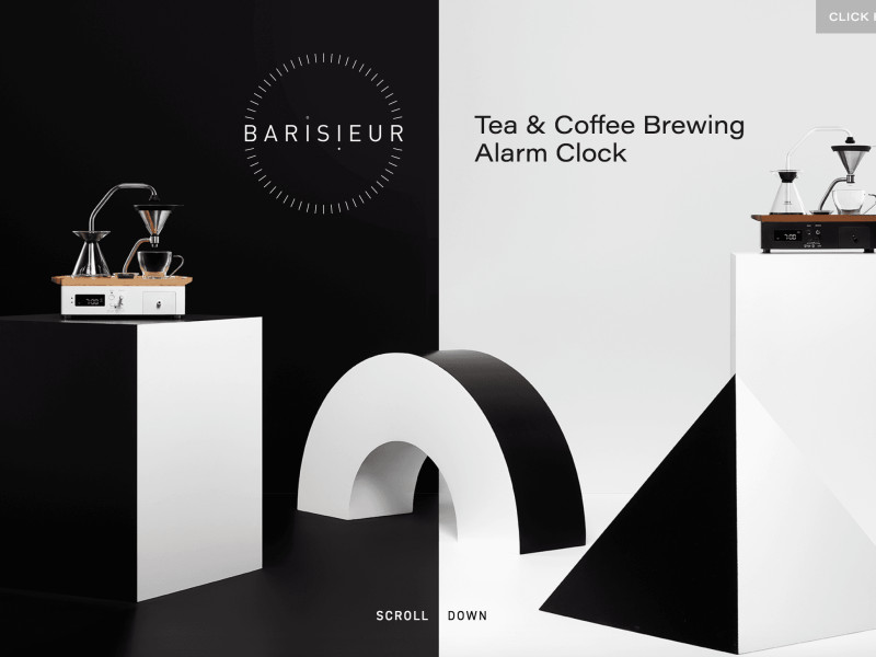 Barisieur Home Page Website Design