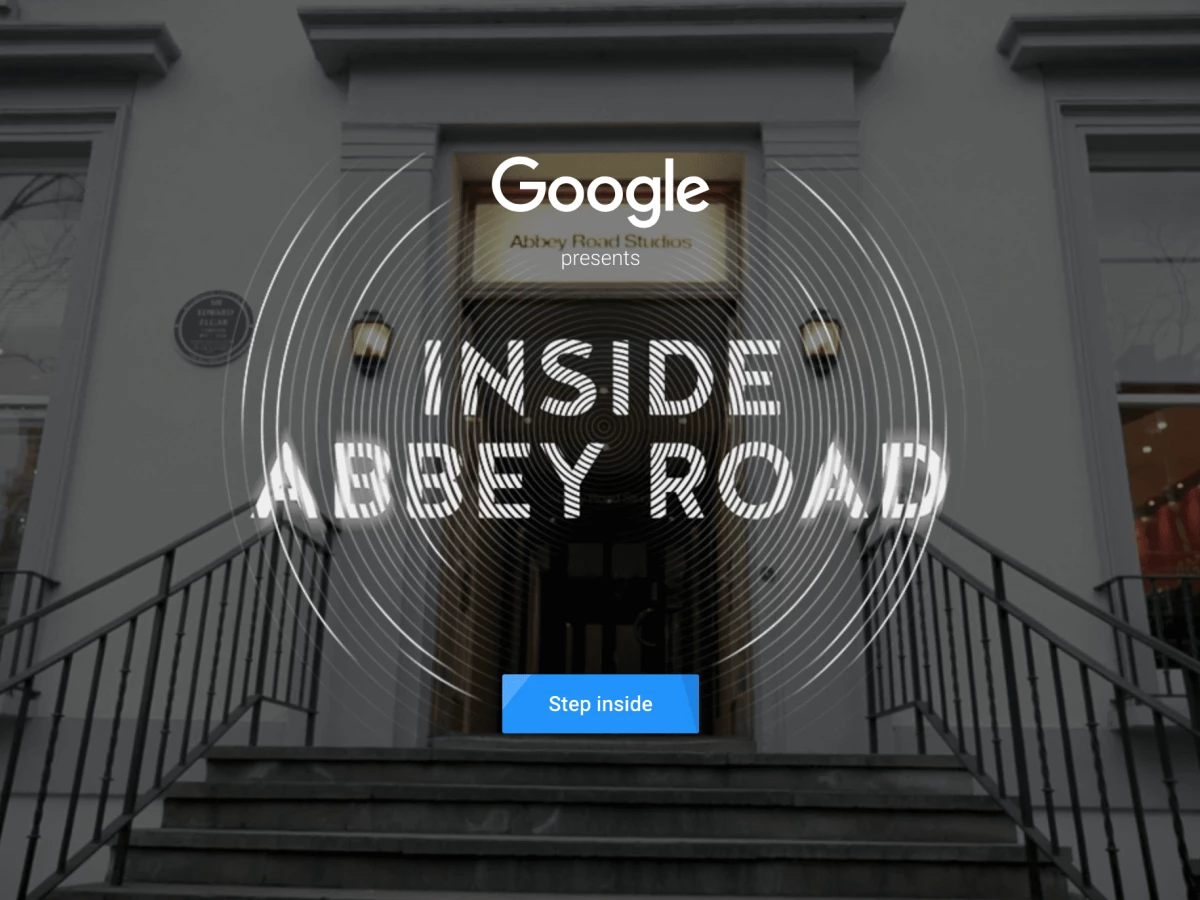 Inside Abbey Road Main Page Website Design