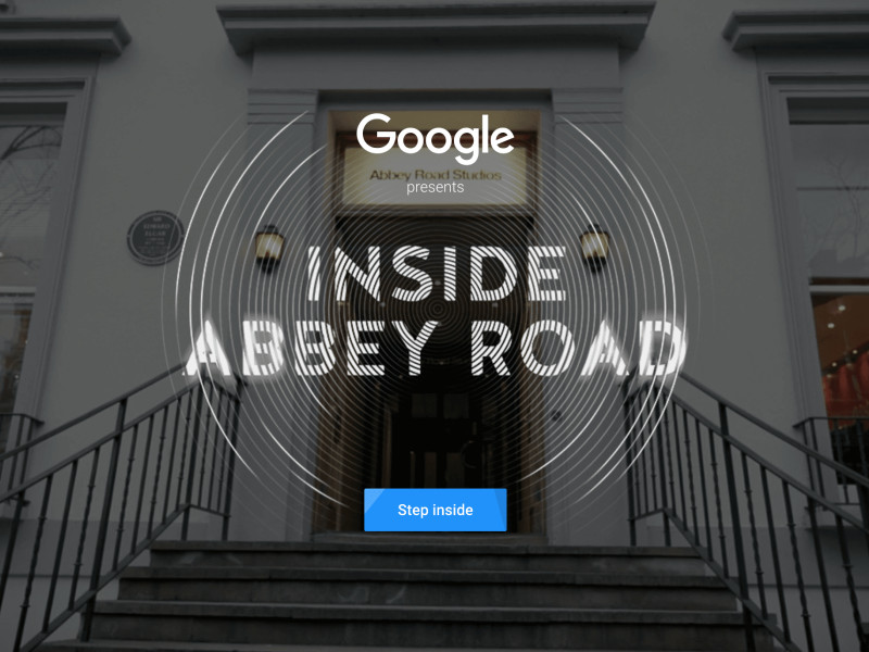 Inside Abbey Road Main Page Website Design