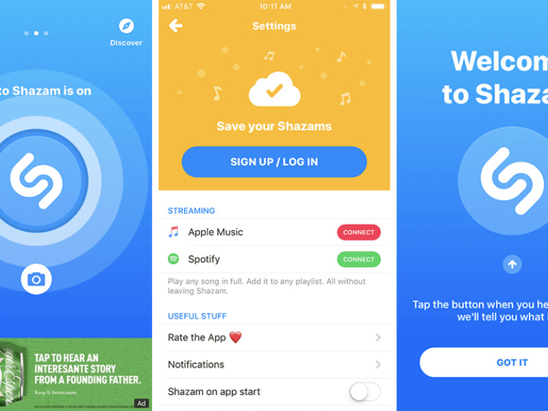 Shazam Main Page App Design