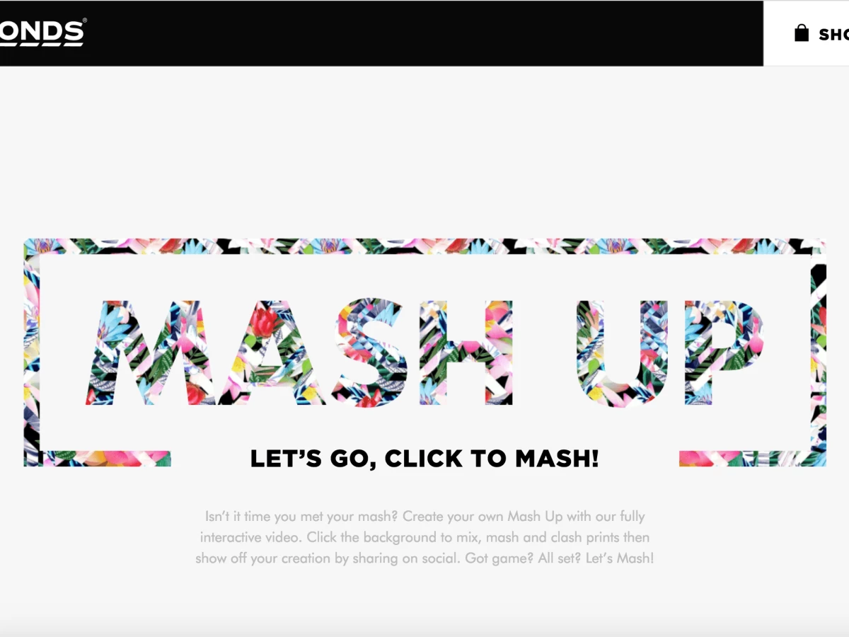 Bonds Mashup Home Page Website Design