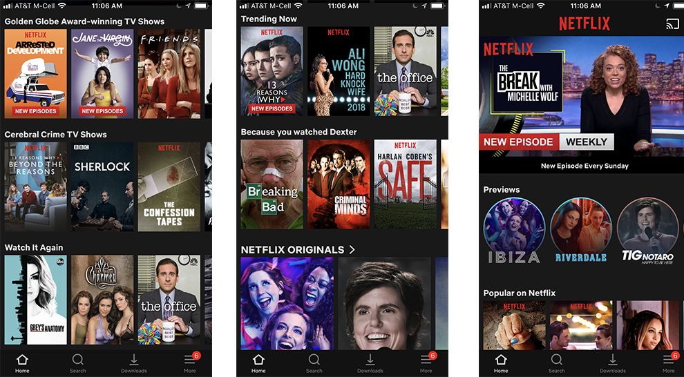 Netflix Browse App Design