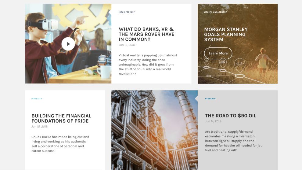 Morgan Stanley Blog Website Design