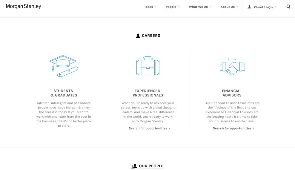 Morgan Stanley Icons Website Design