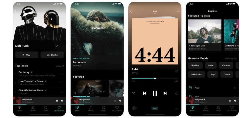 Tidal iOS App Design