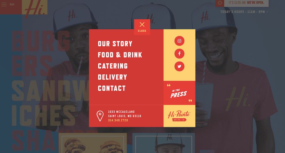 Hi-Pointe Drive In Bold Website Design