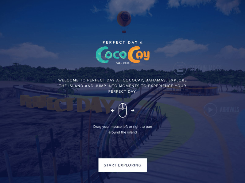 Royal Caribbean CocoCay Homepage Website Design