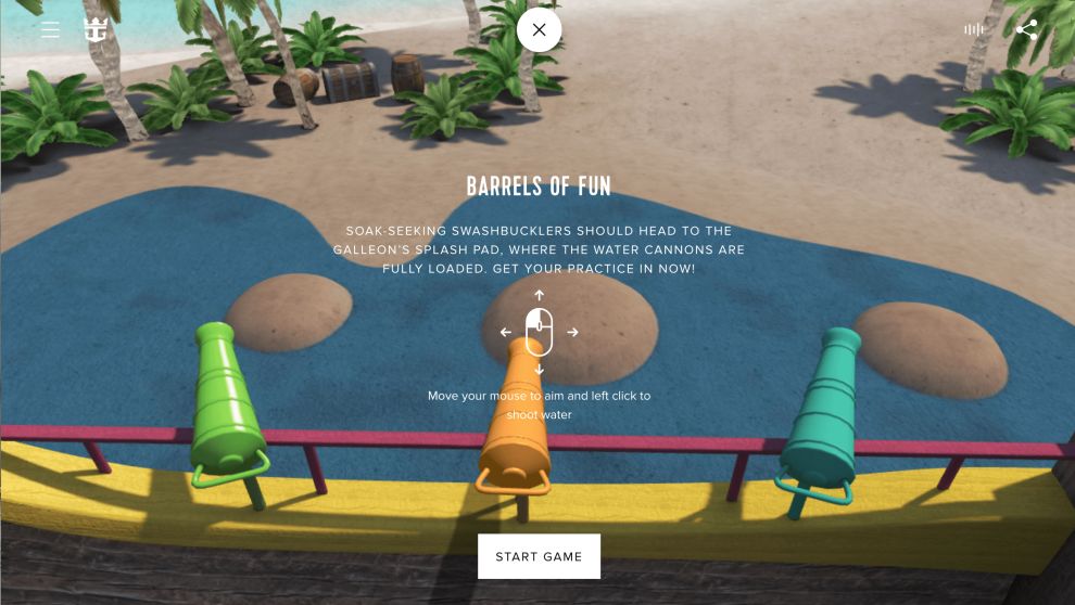 Royal Caribbean CocoCay Games Website Design