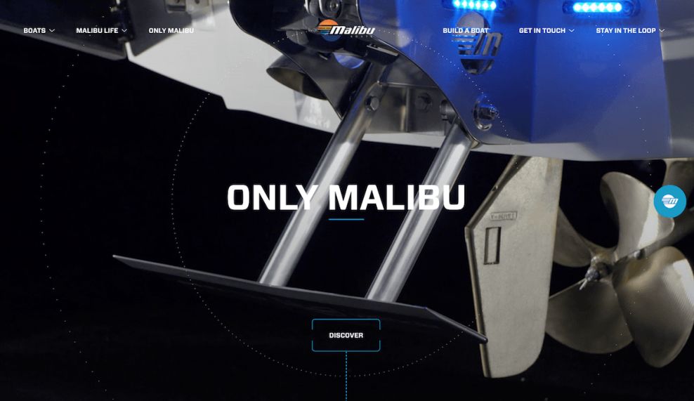 Malibu Boats Clever Website Design