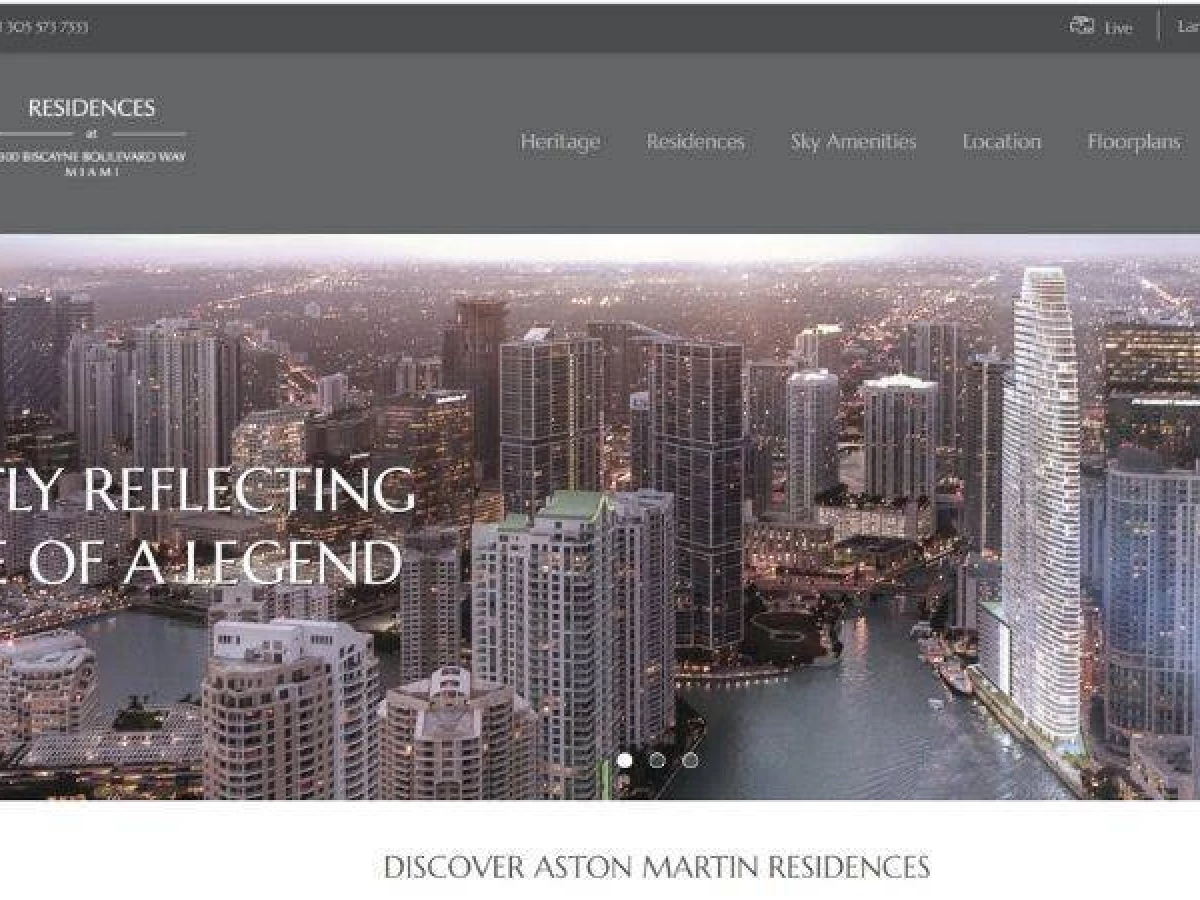 Astin Martin real estate website design