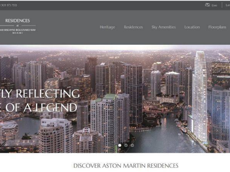 Astin Martin real estate website design