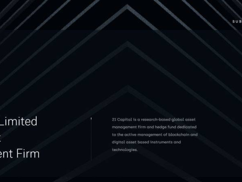 21 Capital website home page screenshot