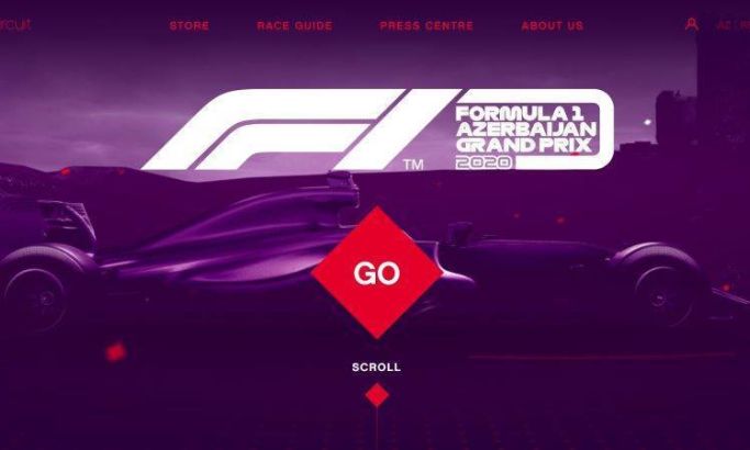 Baku City Circuite home page screenshot