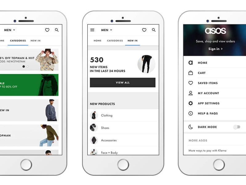 ASOS app design