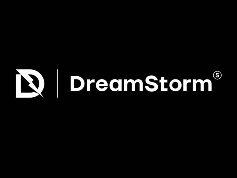 DreamStorm logo in black with typography
