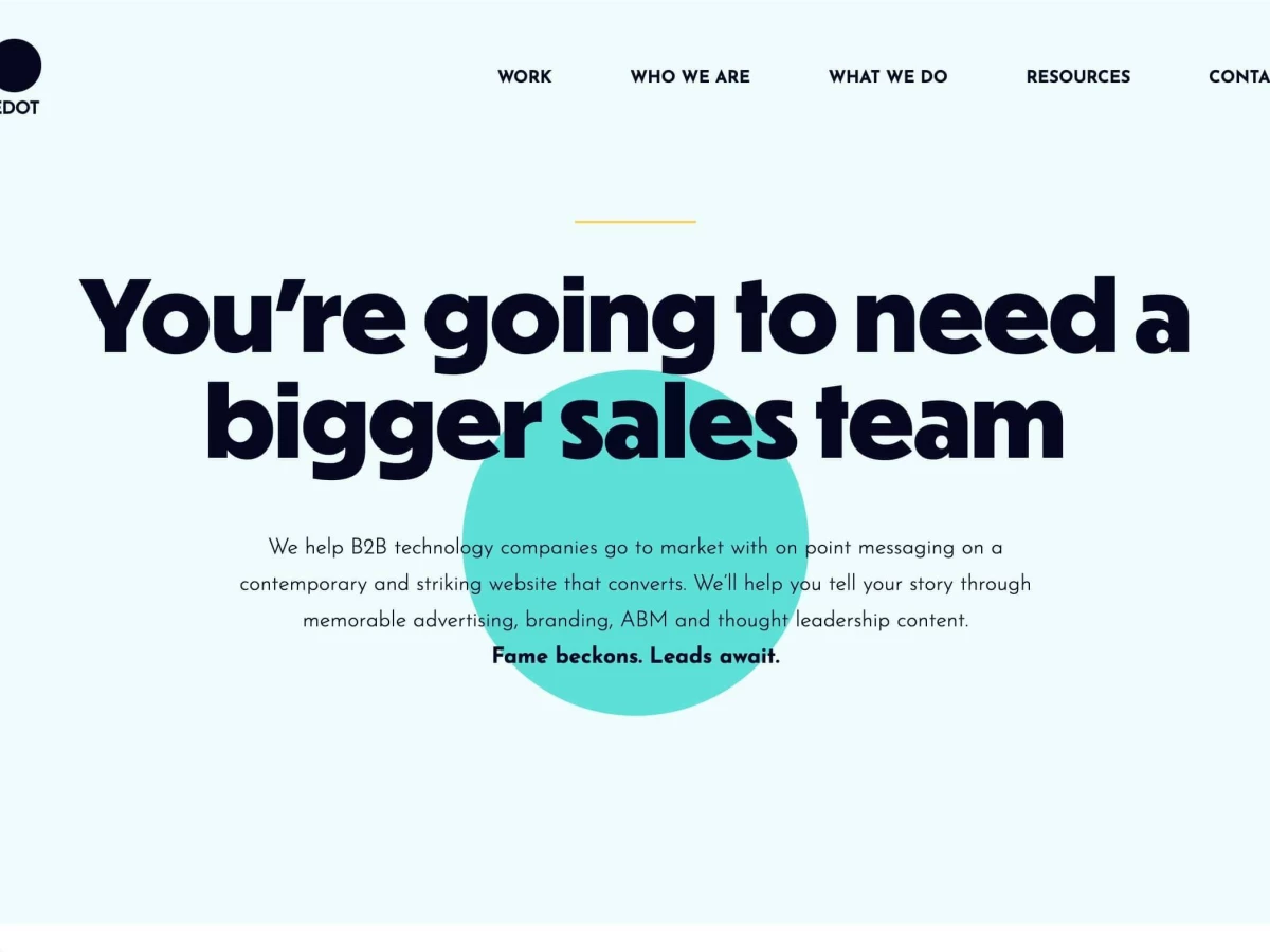Squaredot homepage