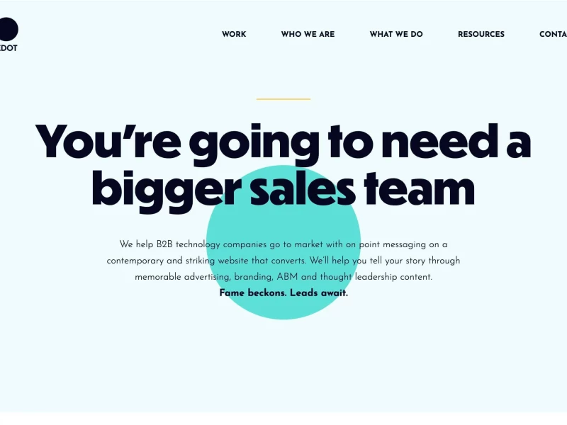 Squaredot homepage