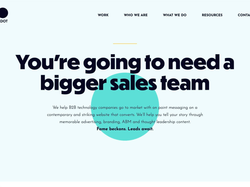 Squaredot homepage