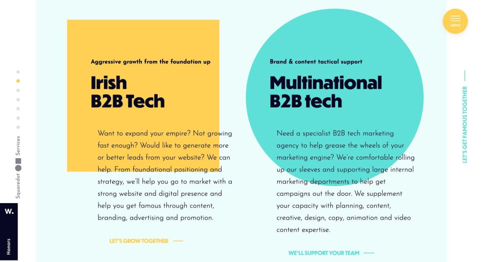 Squaredot dual nature and two types of services