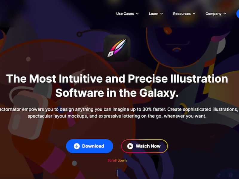 Vectornator Website Design by Lift Agency