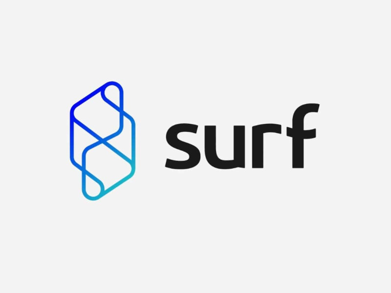 Surf logo design on new technology services