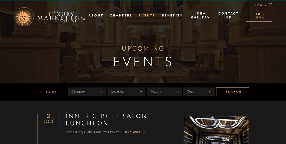 Luxury Marketing Council Elegant About Page