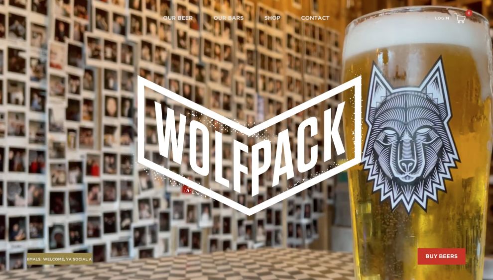 Wolfpack website design logo