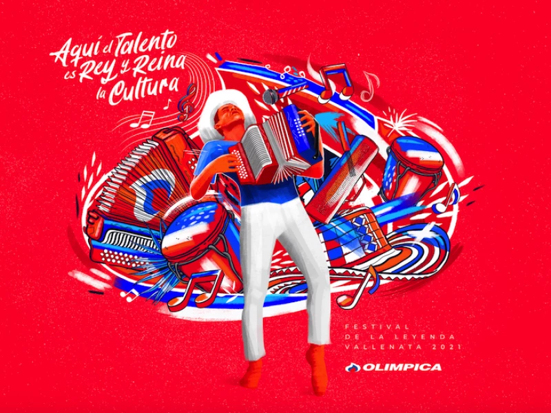 Festival Vallenato print design by Sonovista Publicidad