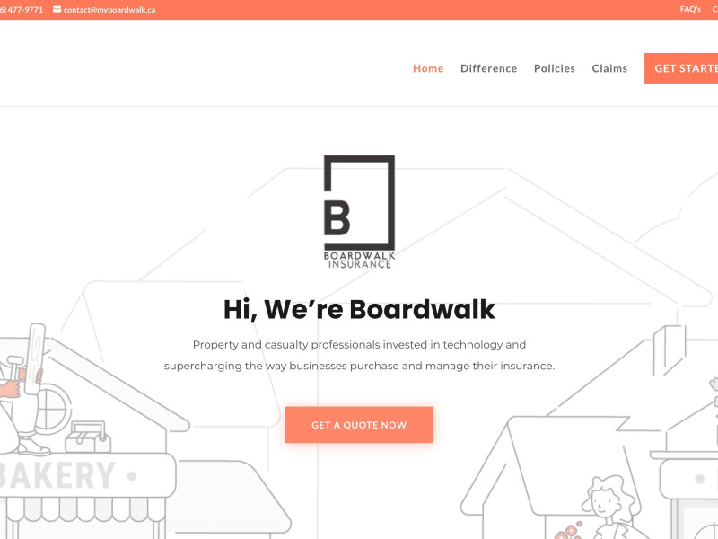 Clean and minimal homepage