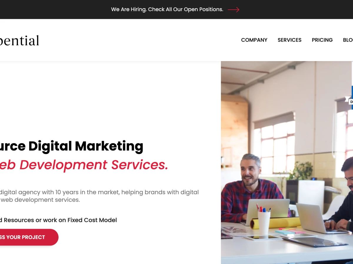 Clean and simple homepage