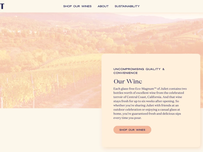 Juliet Website Design