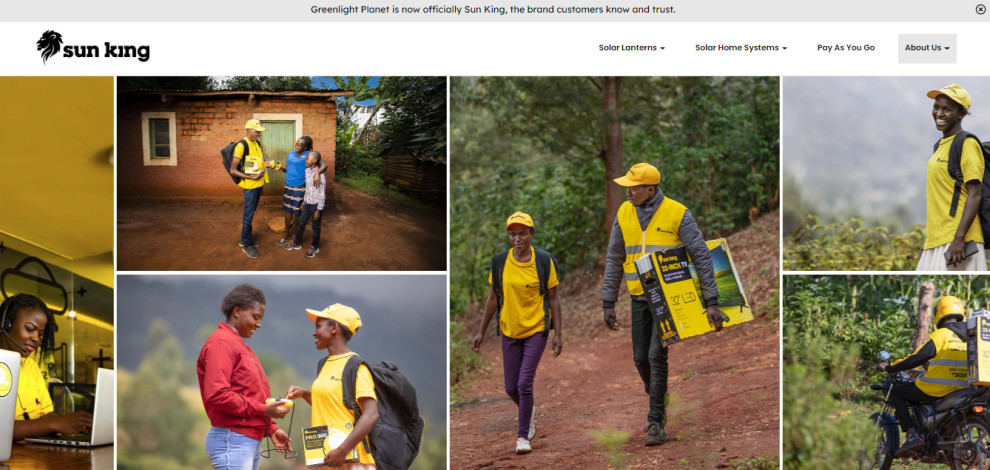 Sun King About Page Design