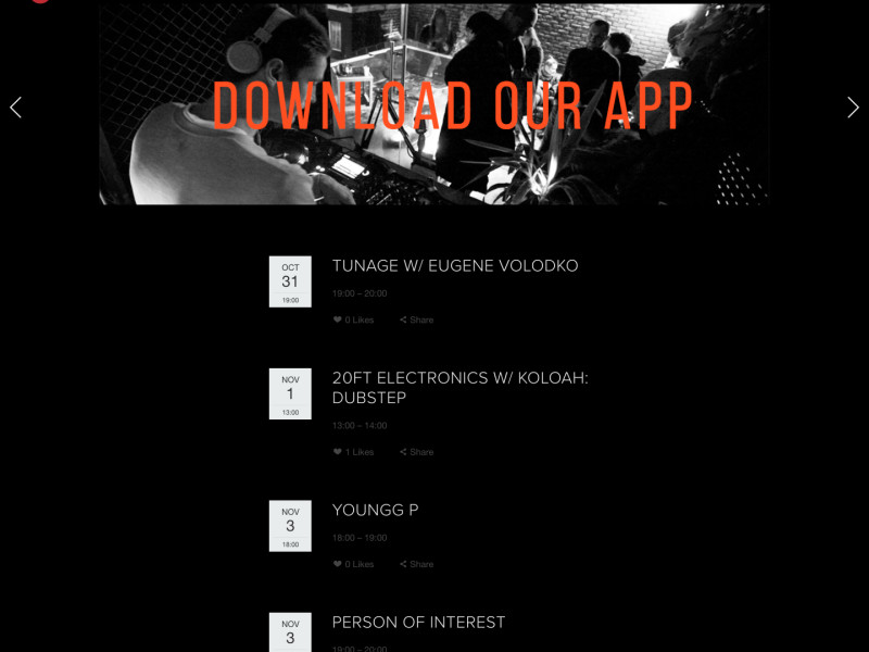 20 Ft Radio Dark Homepage