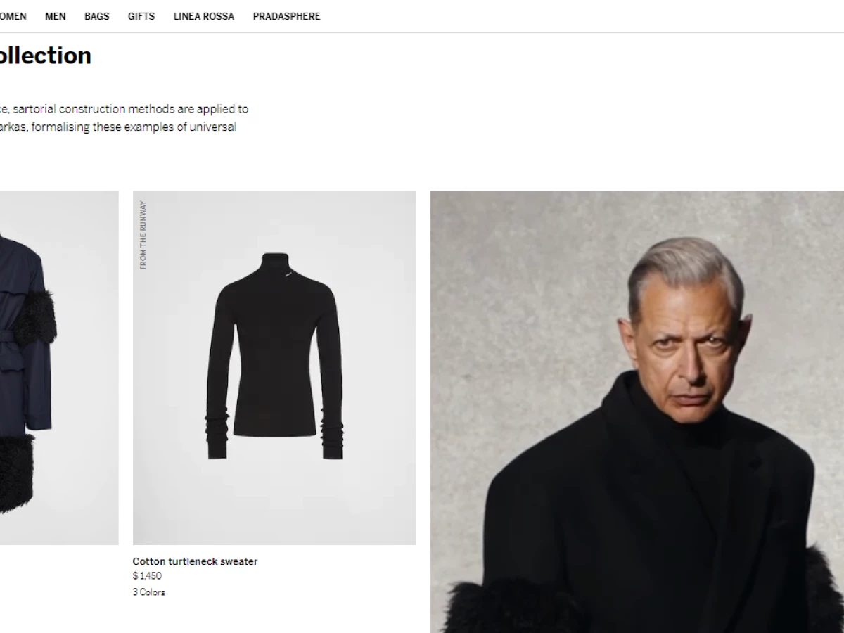Prada Men's Collection Website Design