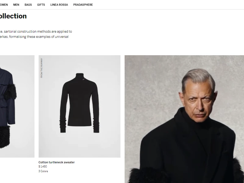 Prada Men's Collection Website Design