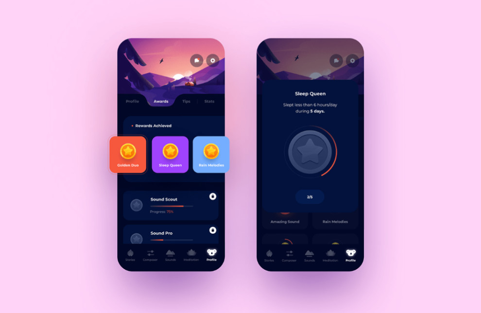 Sleepiest App Design by Cuberto