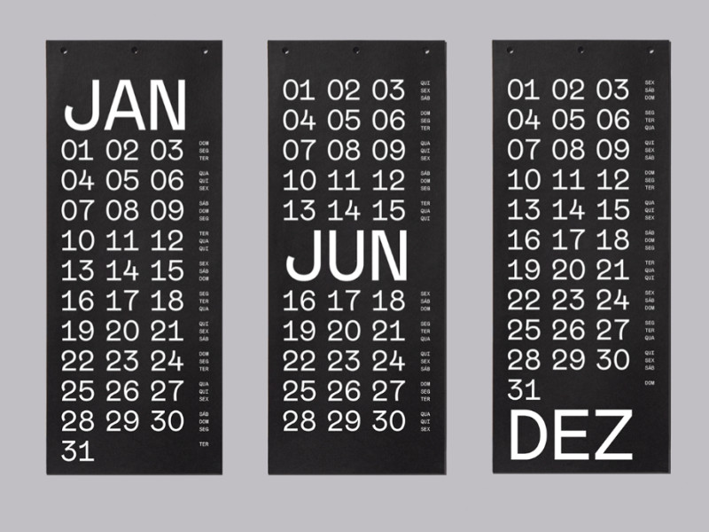 Design Letters Calendar