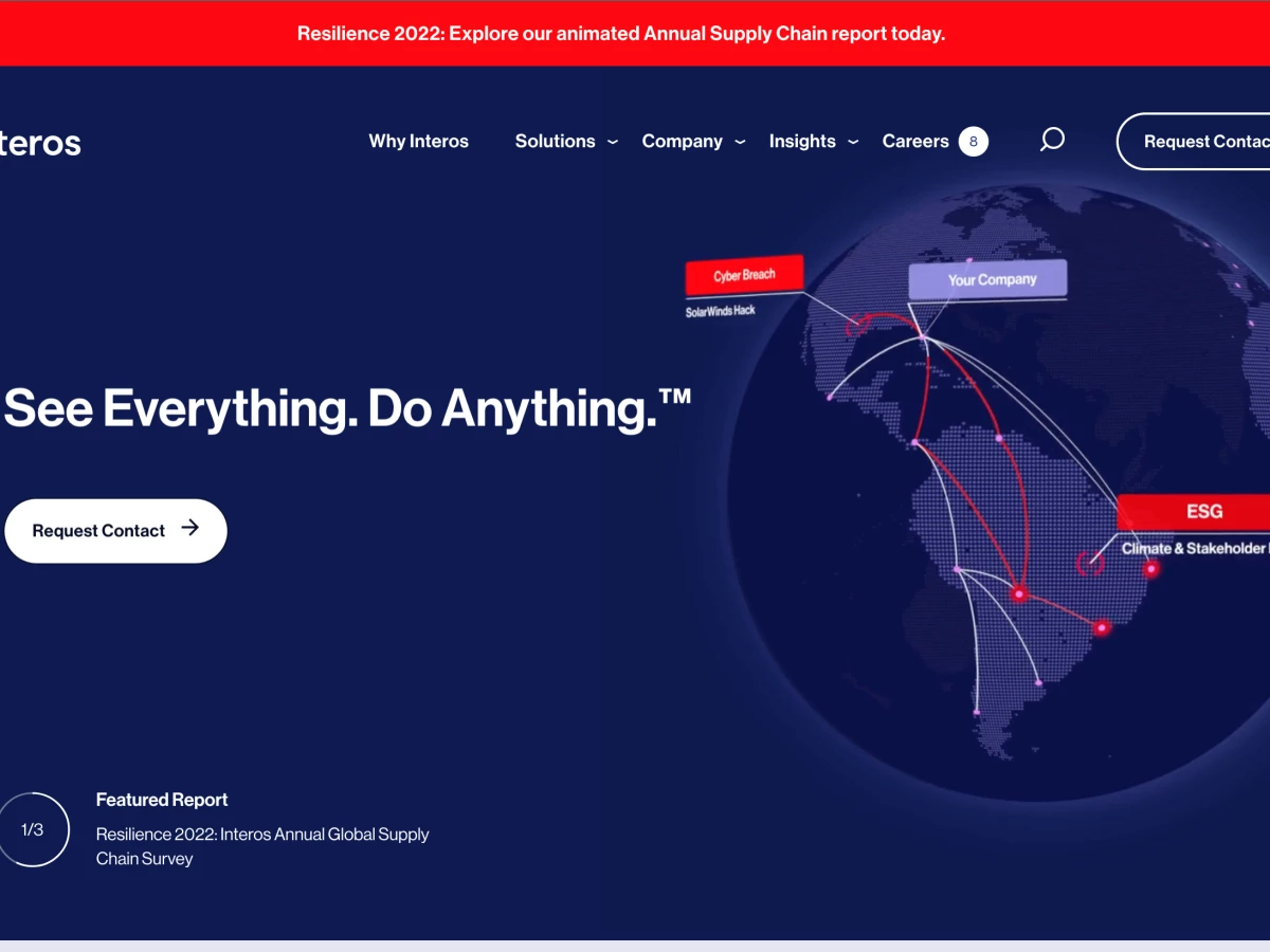 Interos Website Design