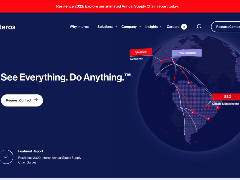 Interos Website Design