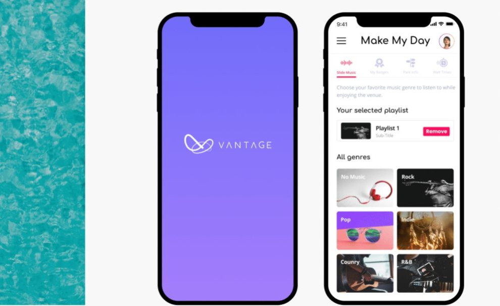 Vantage app design on smartphones